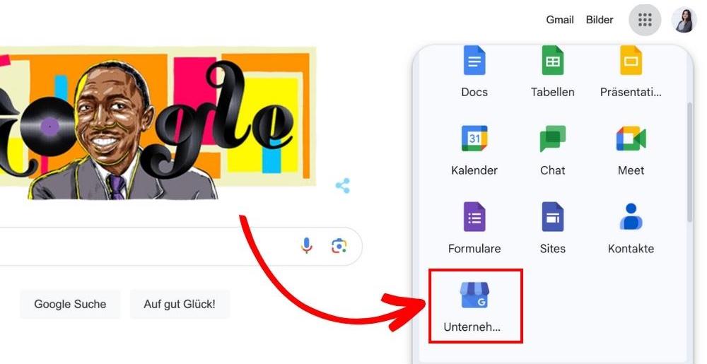 Google Unternehmensprofil-Dashboard öffnen